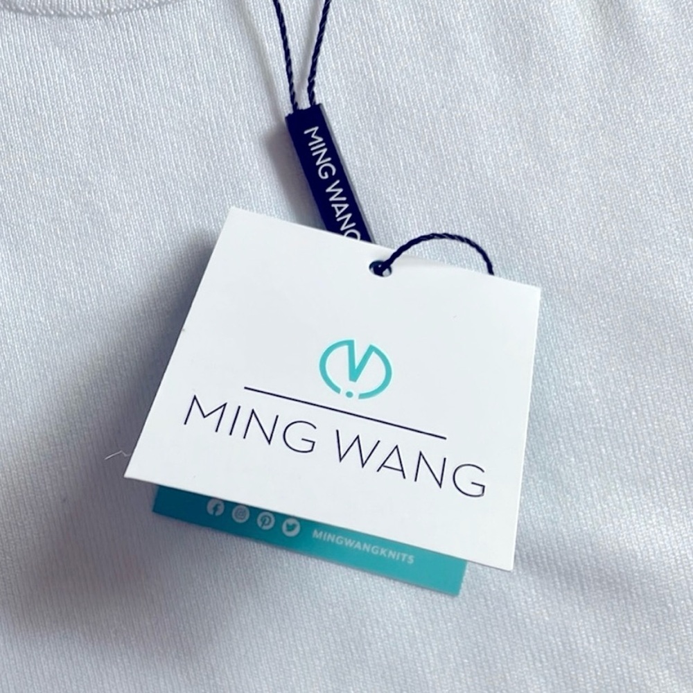 Ming Wang White Fitted Sleeveless Tank Top - Picture 2 of 5